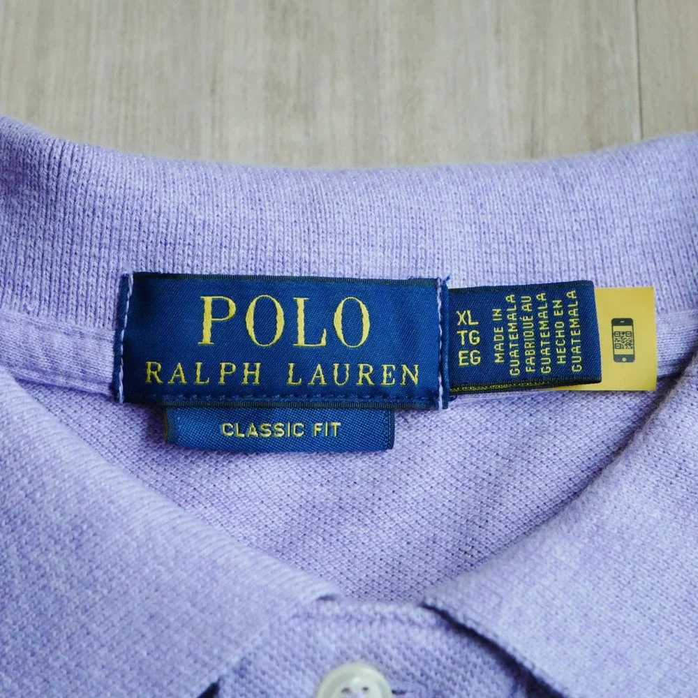 Polo Ralph Lauren Mens XL Classic Fit Lavender Purple Cotton Mesh Polo Shirt